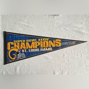 VTG St Louis Rams Wincraft Super Bowl XXXIV Champions Pennant January 2000